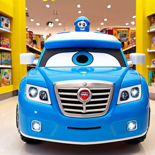 Home 16 **Robocar Poli transforming:** A medium-sized Robocar Poli toy transforming with sound and light effects, sold in a toy store.
